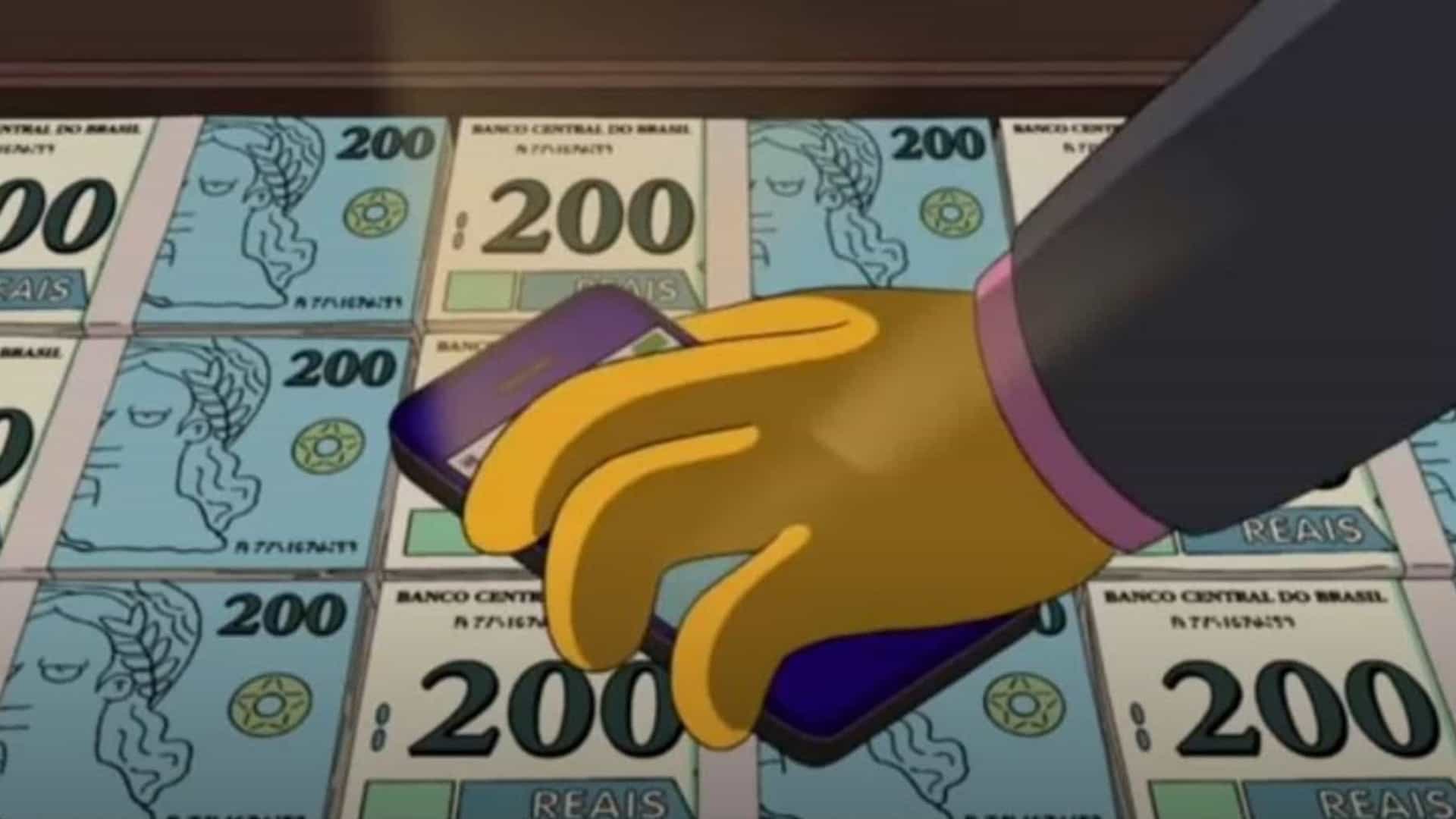 Desenho dos Simpsons em 2014 já mostrava cédula de R$ 200